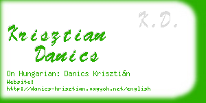 krisztian danics business card